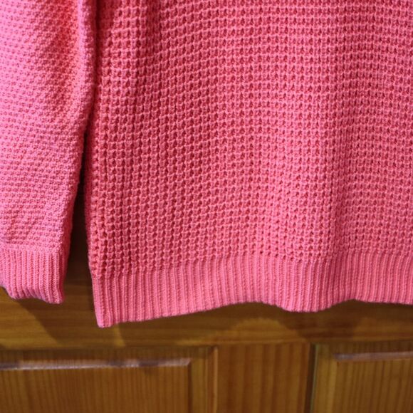 Sonoma Coral Pink Chunky Knit Pullover Sweater Medium - Picture 8 of 10